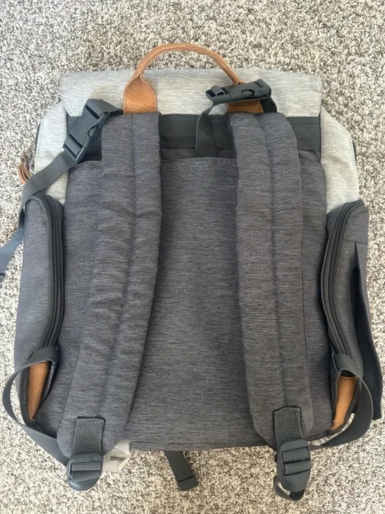 Eddie Bauer Diaper Bag Backpack Gray/Tan - Picture 9 of 9